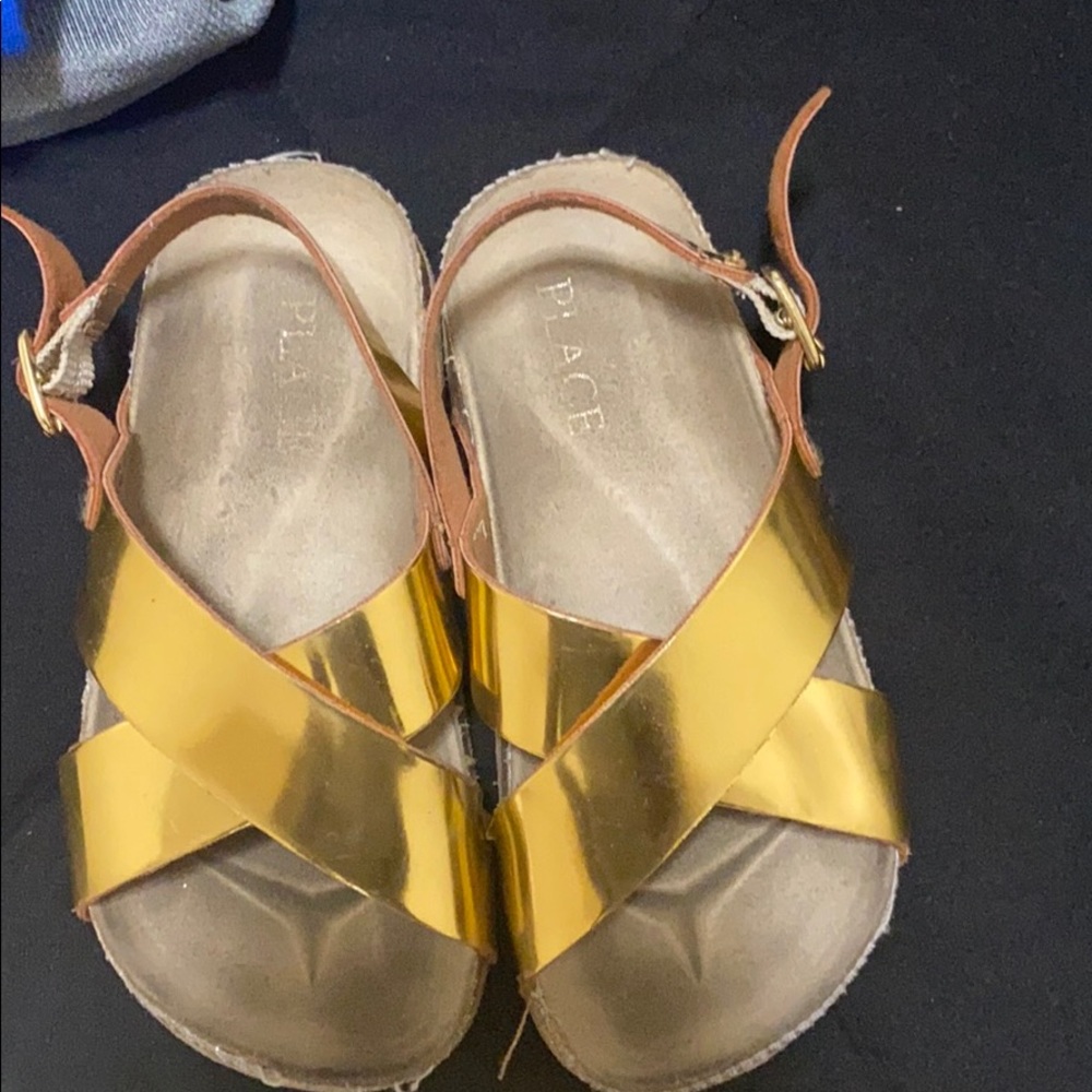 Super cute gold sandals